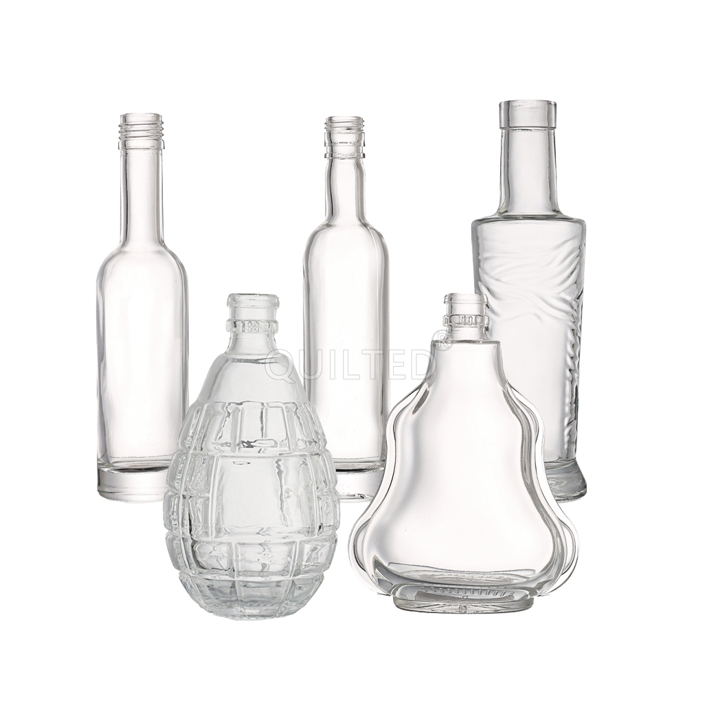 Wholesale MIni 120 ml Bud shape clear liquor glass vodka bottle  Manufacturers, Supplier