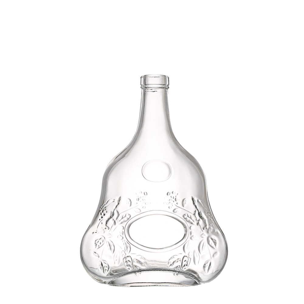 China 700 ml unique shape flat glass liquor bottle   Manufacturer, Suppliers