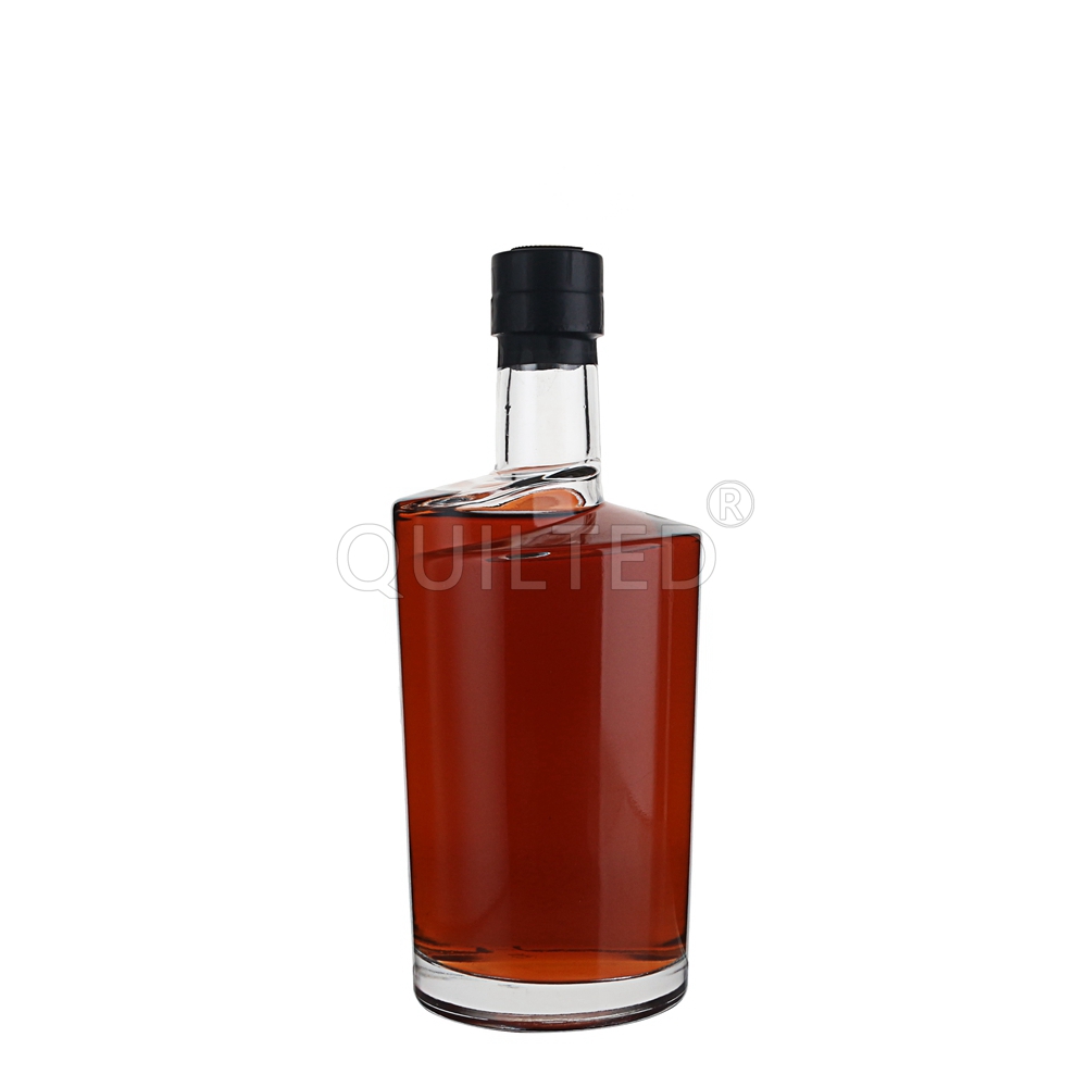 Clear Glass Liquor Bottle