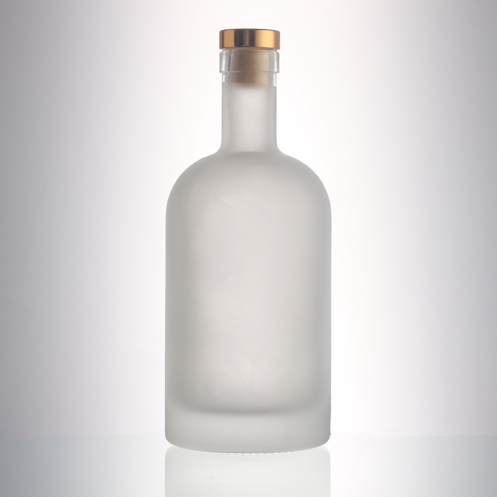 China 1000 ml frosted glass liquor bottle with cork  Manufacturer, Manufacturers