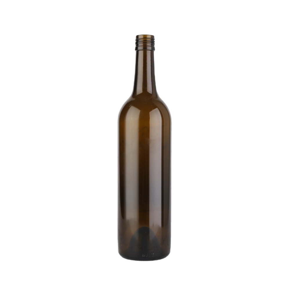Wholesale 750 ml amber color red wine bottle with screw  Manufacturer, Supplier