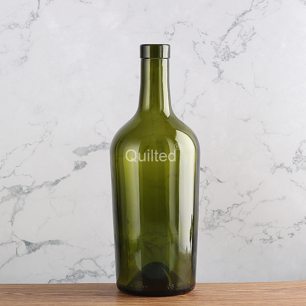 China 750 ml green color glass bottle with cork  Manufacturers, Suppliers