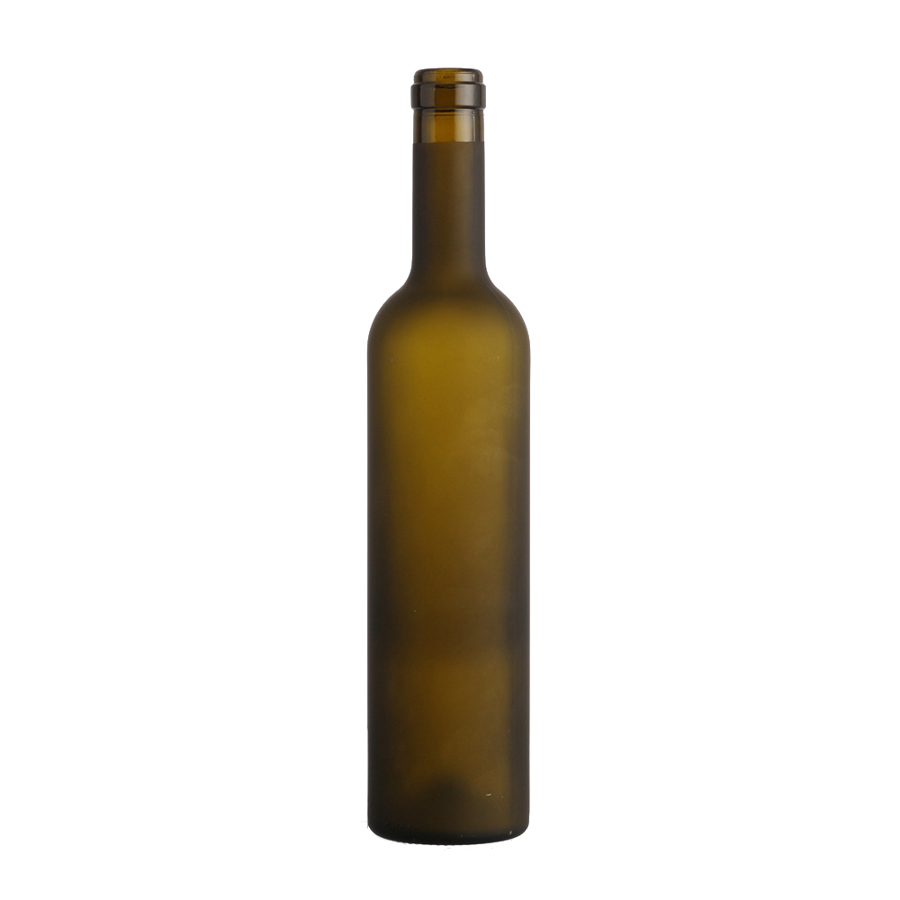 China 500 ml frosted amber glass wine bottle with cork  Supplier, Suppliers