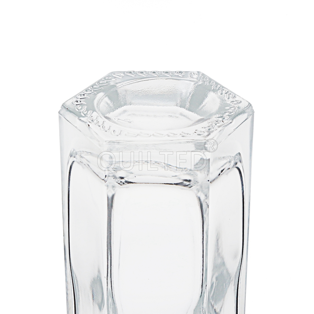China 375 ml Hexagonal shape liquor glass brandy bottle  Manufacturer, Suppliers