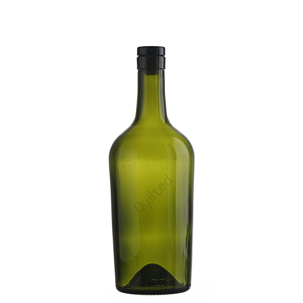 Wholesale 750 ml round shape green liquor glass bottle  Manufacturers, Supplier
