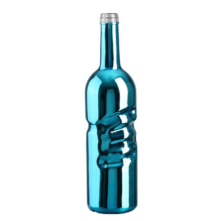 China 750ml Customized Color Printing Plating Empty Glass Bottle Manufacturer, Supplier