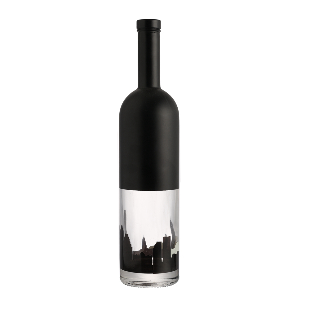 China Custom 750 ml black glass liquor bottle  Manufacturers, Supplier