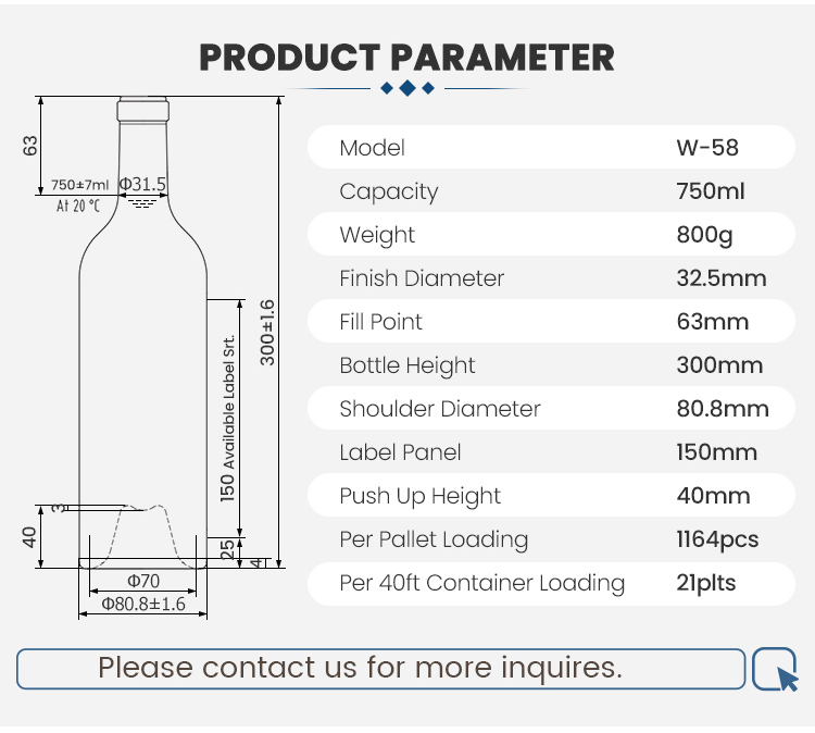 Wholesale W-58 bottle wine Manufacturer, Manufacturers