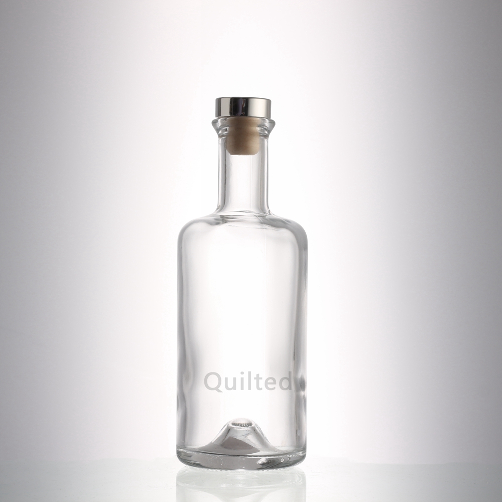 China Design 375 ml clear liquor glass gin bottle with cork Supplier, Suppliers
