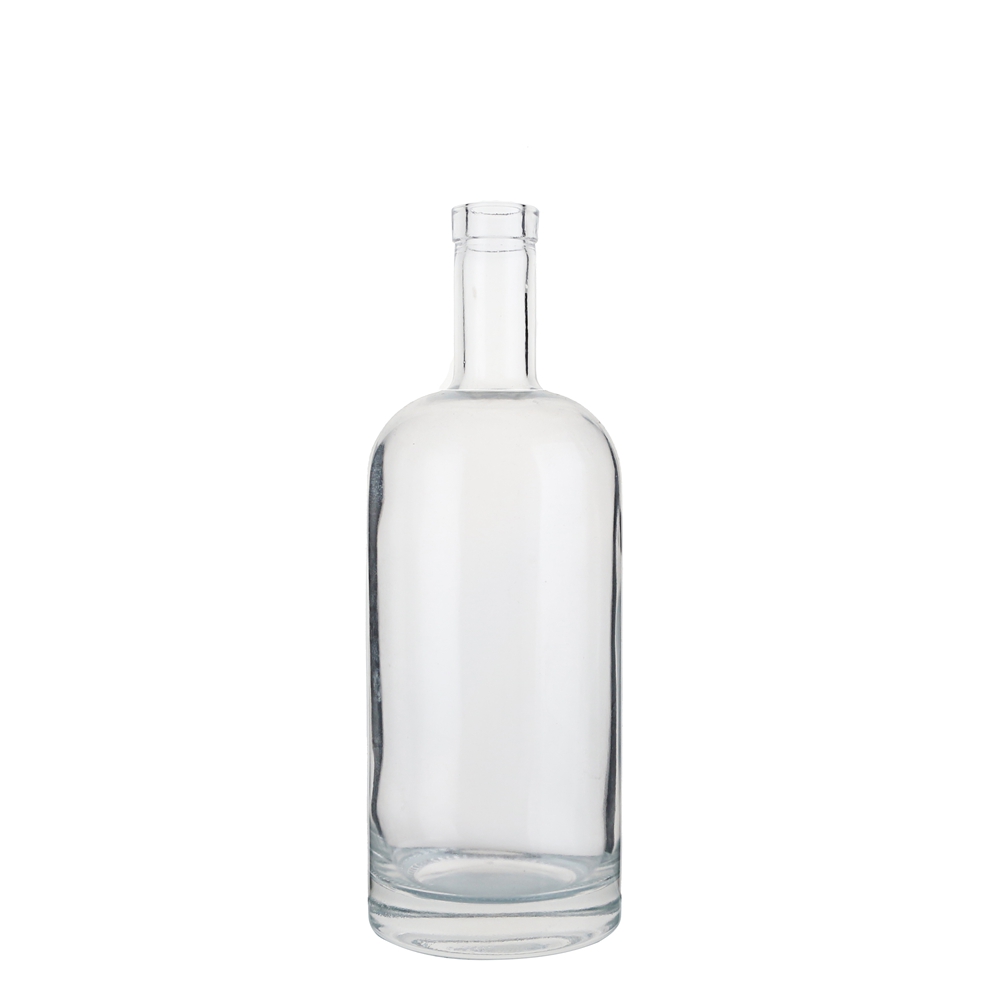 China Custom 700 ml round shape liquor bottle with cork  Supplier, Suppliers