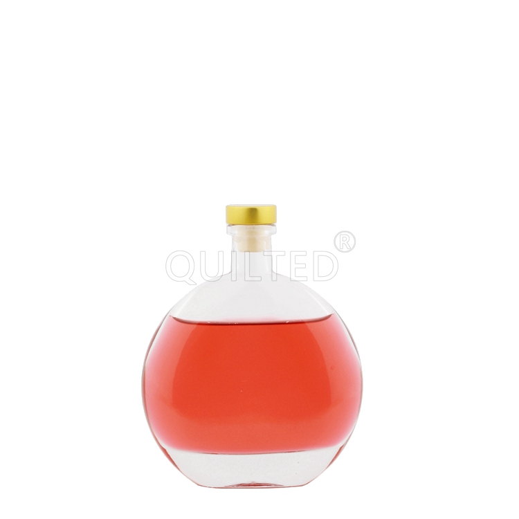 China Flat round 200 ml liquor glass whisky bottle Manufacturer, Manufacturers