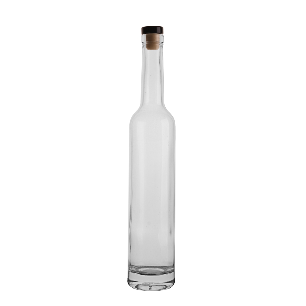 China 500 ml clear glass liquor bottle with cork  Manufacturer, Supplier