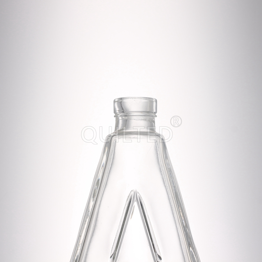 China Custom 500 ml Letter shape liquor glass whisky bottle  Manufacturers, Supplier