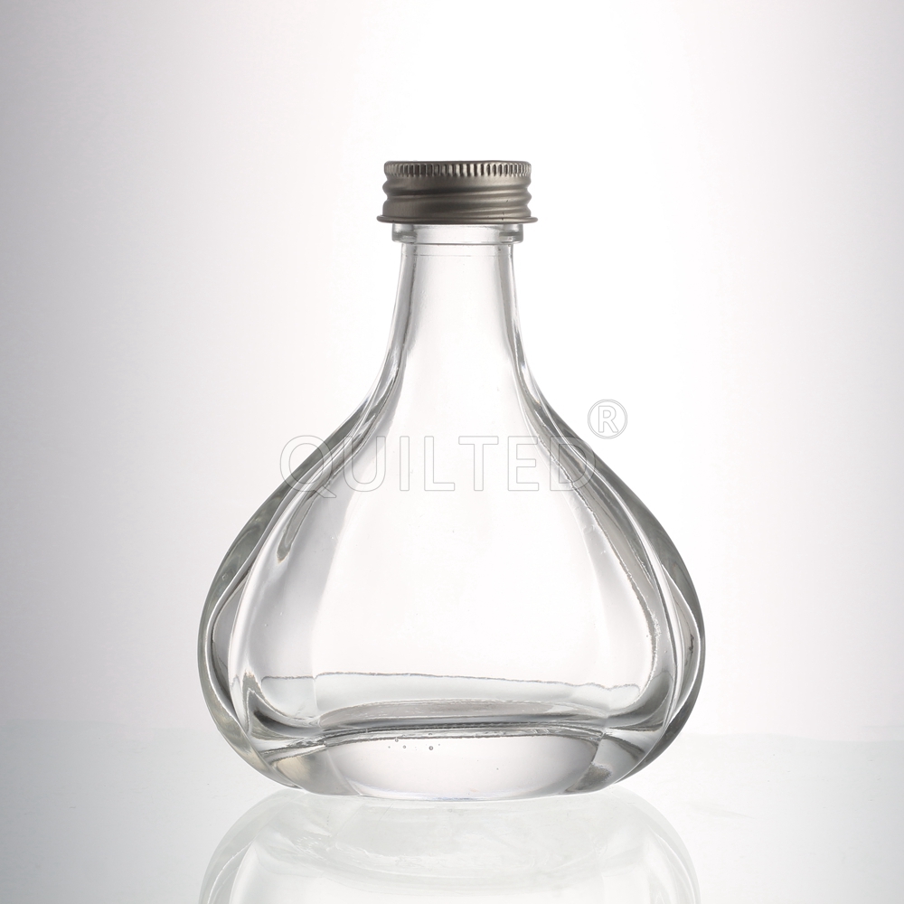 Wholesale MIni 120 ml Bud shape clear liquor glass vodka bottle  Manufacturers, Supplier