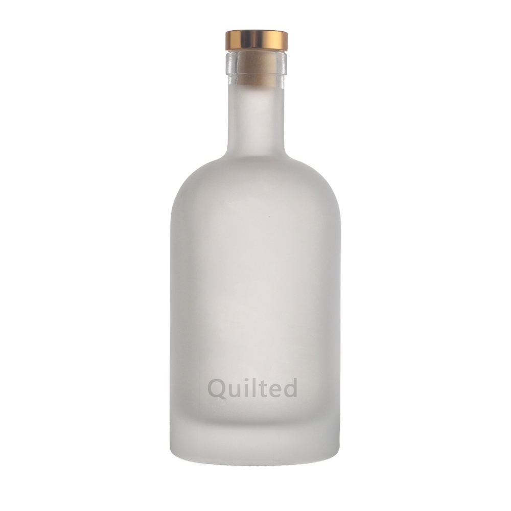 Wholesale Round shape frosted 500 ml liquor bottle with cork  Manufacturer, Supplier