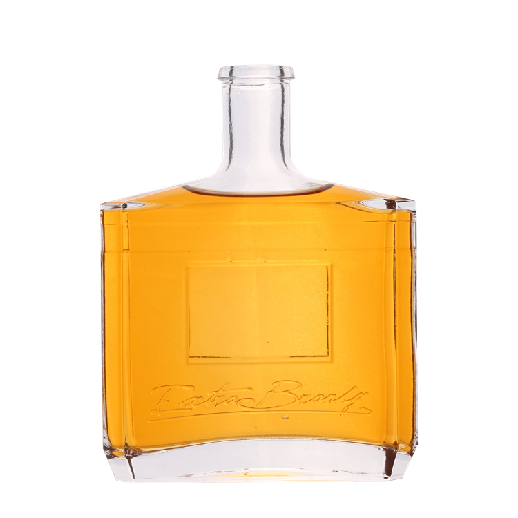 China Custom 700ml Clear Flat Square Whisky Liquor Glass Bottle Manufacturer, Manufacturers
