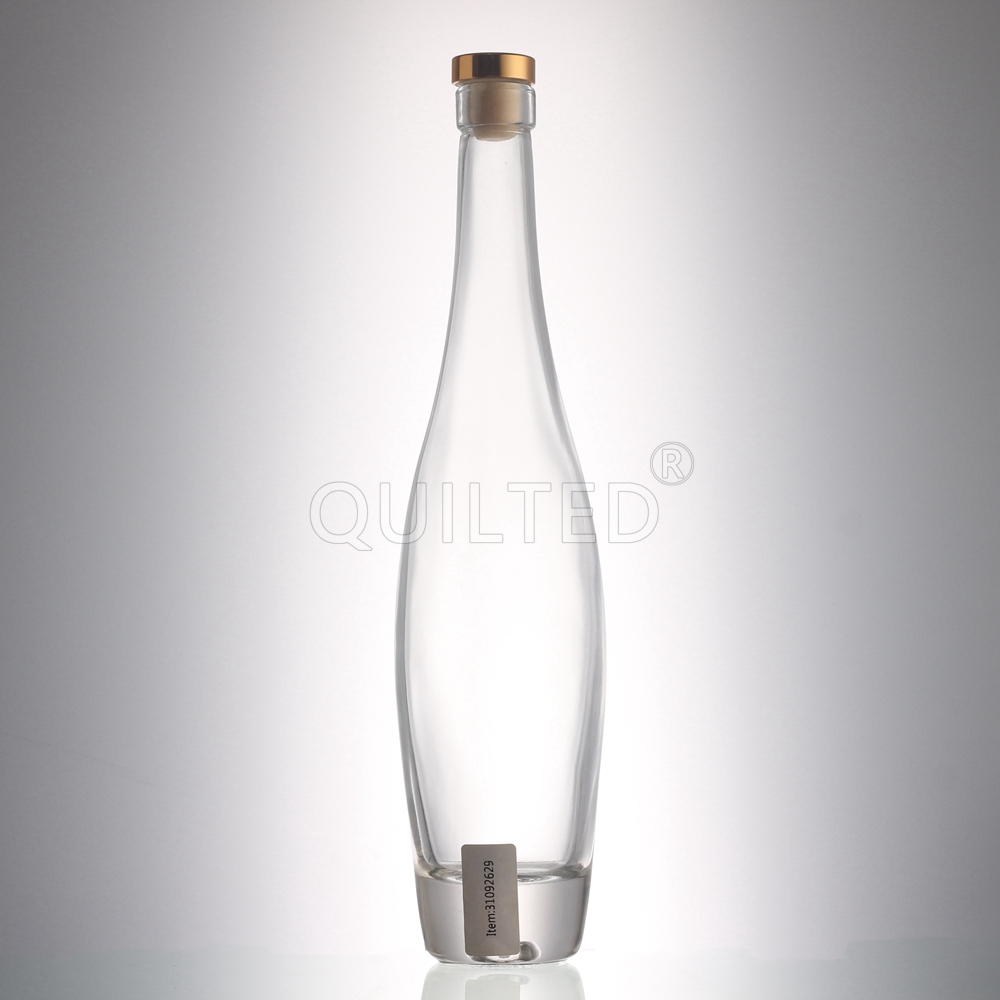 China Design 500 ml clear liquor ice wine glass bottle 