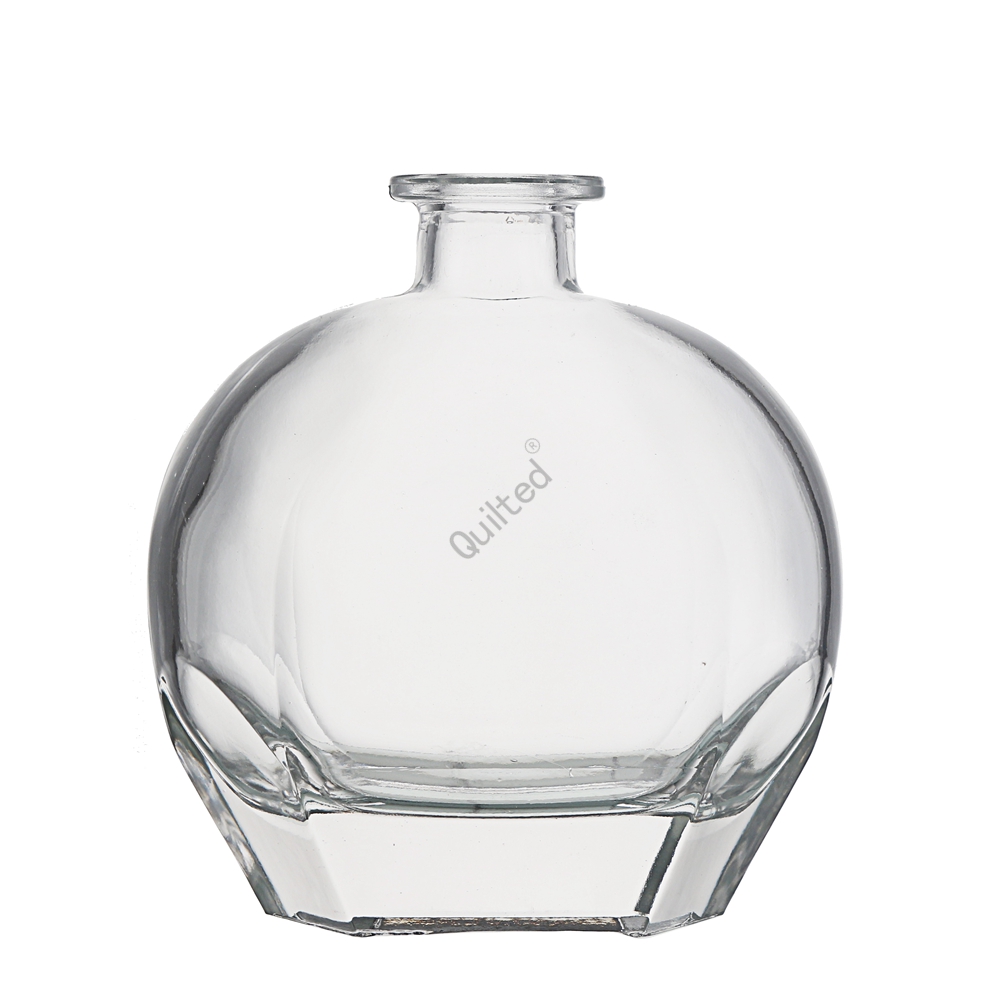 China 500ml flat round liquor glass whisky bottle  Manufacturer, Supplier