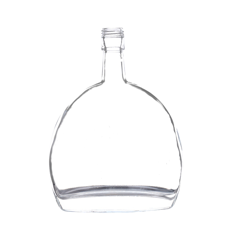 Wholesale 500ml Flat Round Shape Brandy Glass Bottles Supplier, Suppliers