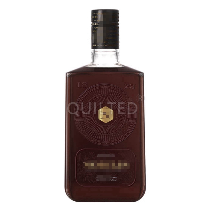 China 700 ml flat flint liquor glass vodka bottle with cover Manufacturers, Supplier