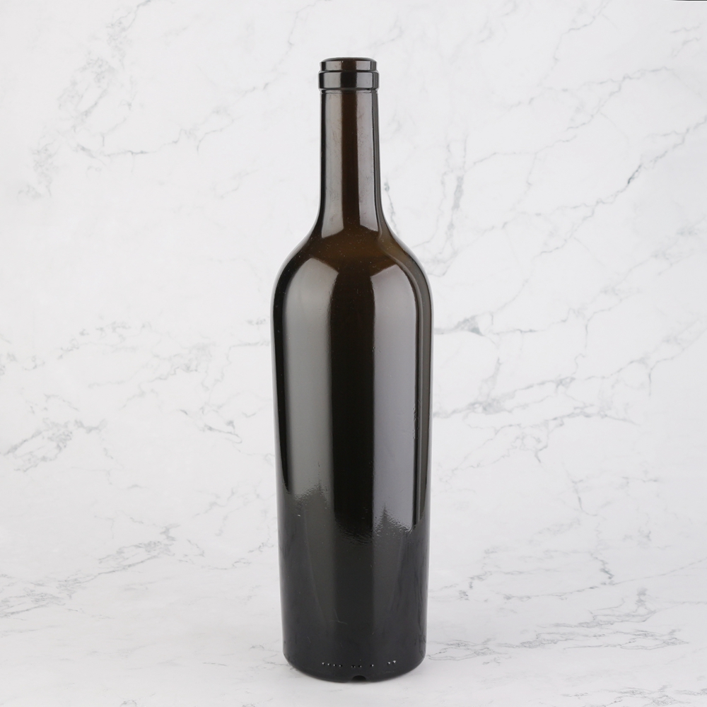 Wholesale 750 ml dark amber red wine liquor bottle with cork  Manufacturers, Supplier
