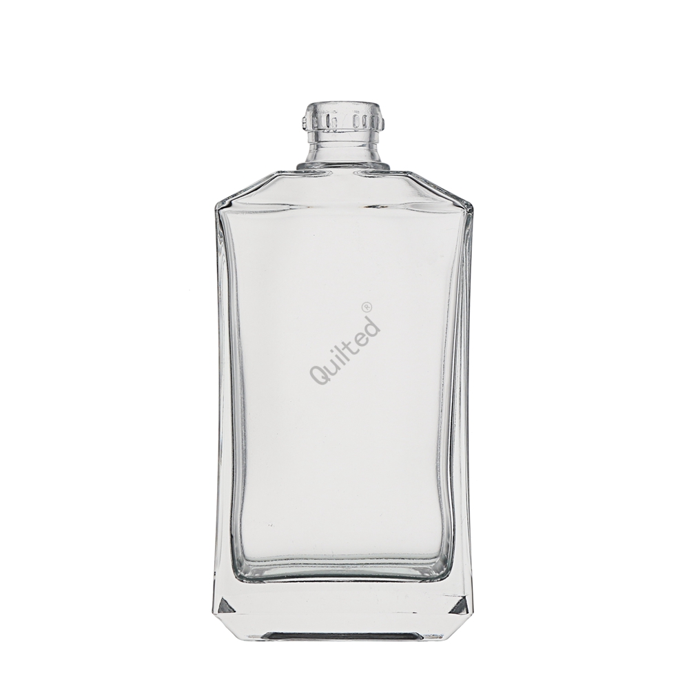China 500 ml square shappe clear liquor glass whisky bottle  Manufacturer, Supplier