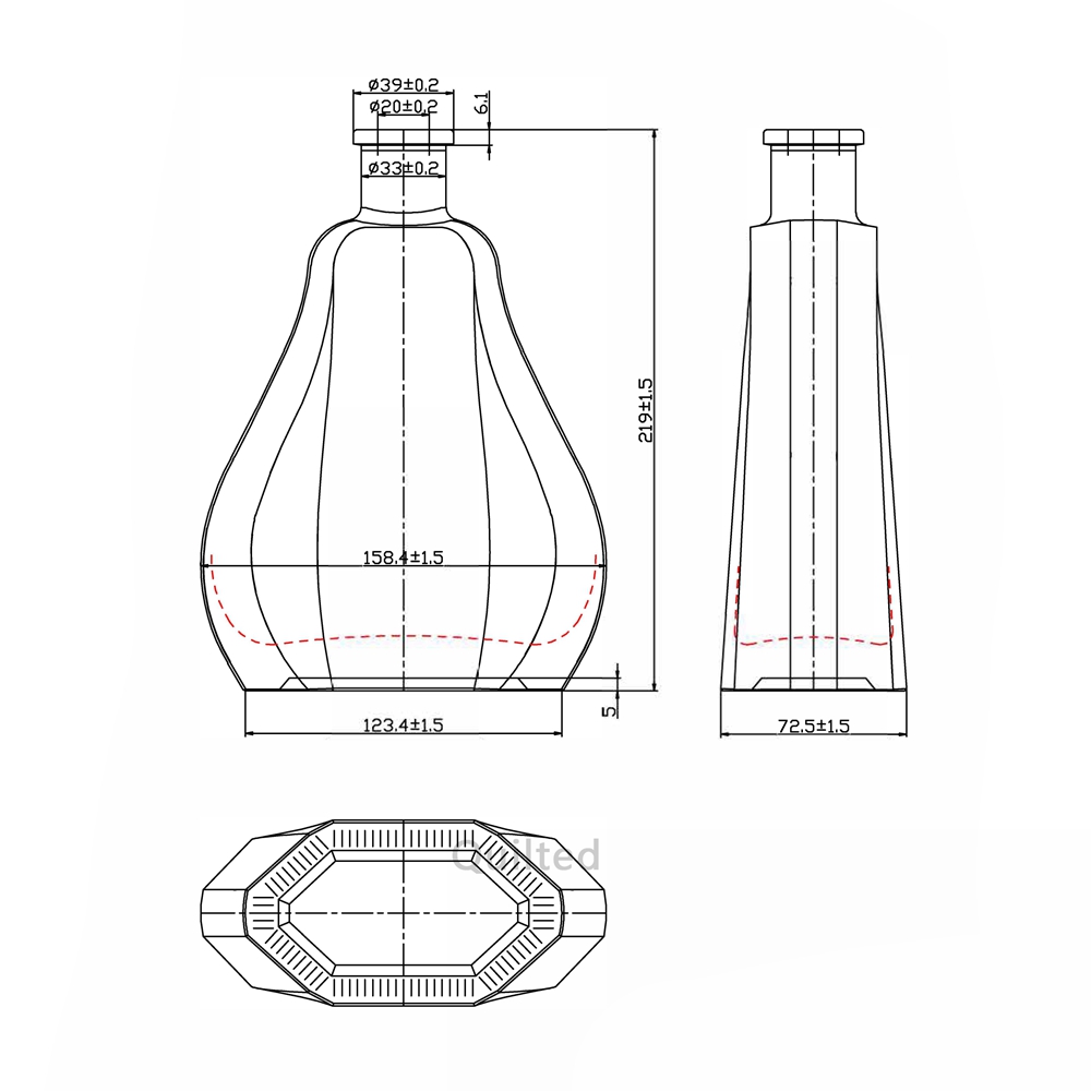China Customized 750ml clear liquor glass bottles Manufacturer, Supplier