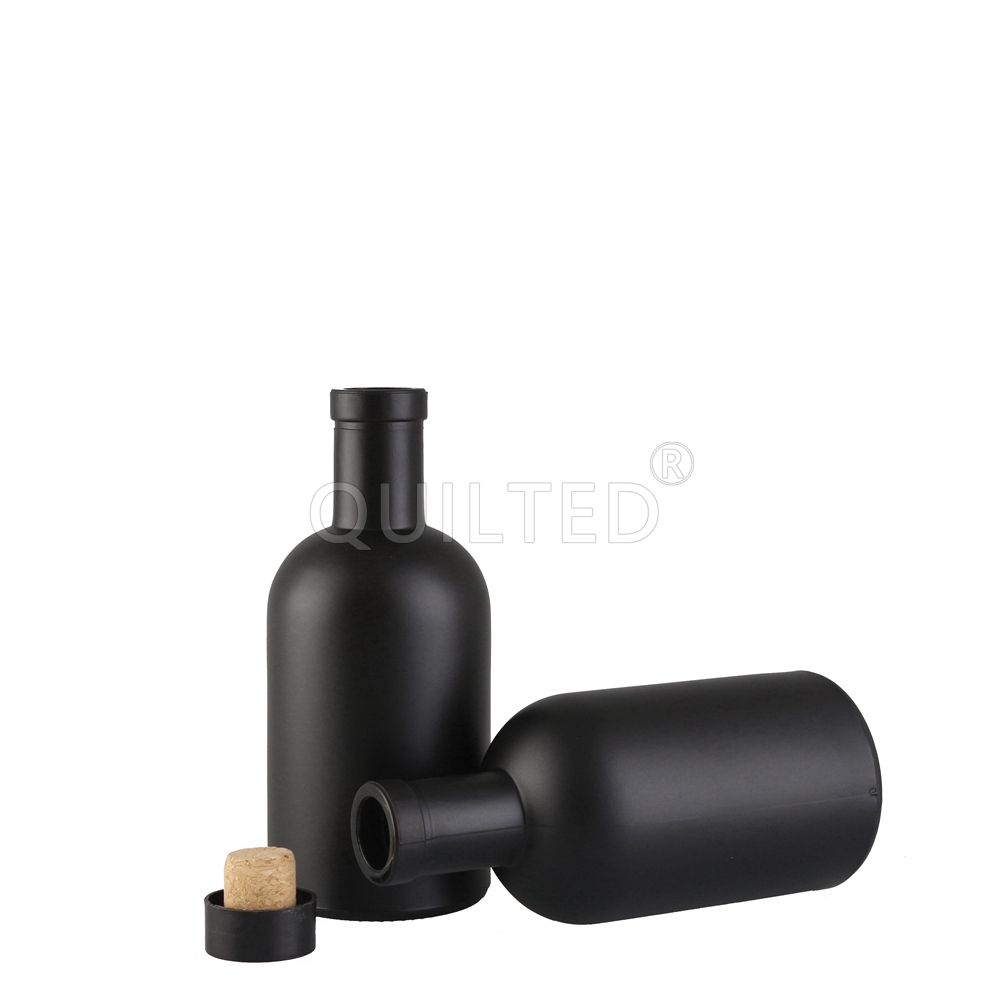 Wholesale 200 ml black round liquor glass vodka bottle  Manufacturers, Supplier