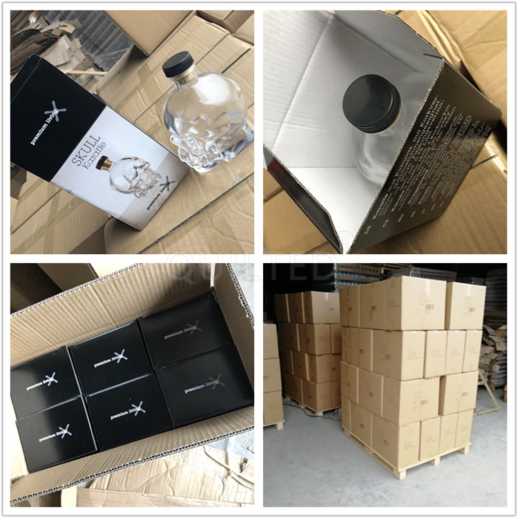 China Skull shape liquor glass whisky bottle with lid  Manufacturers, Suppliers