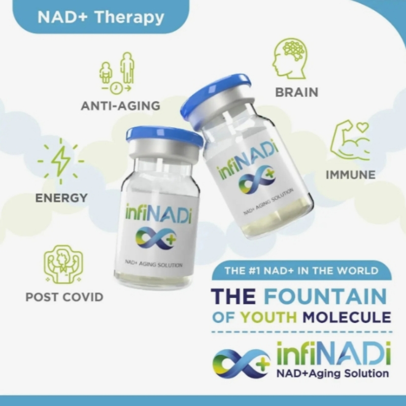 Most Popular Infinadi Nad + Powerful Anti-Aging, Brain Health, Metabolic Function, Immune Support and Improved Welfare Natural Therapy Has No Side Effects