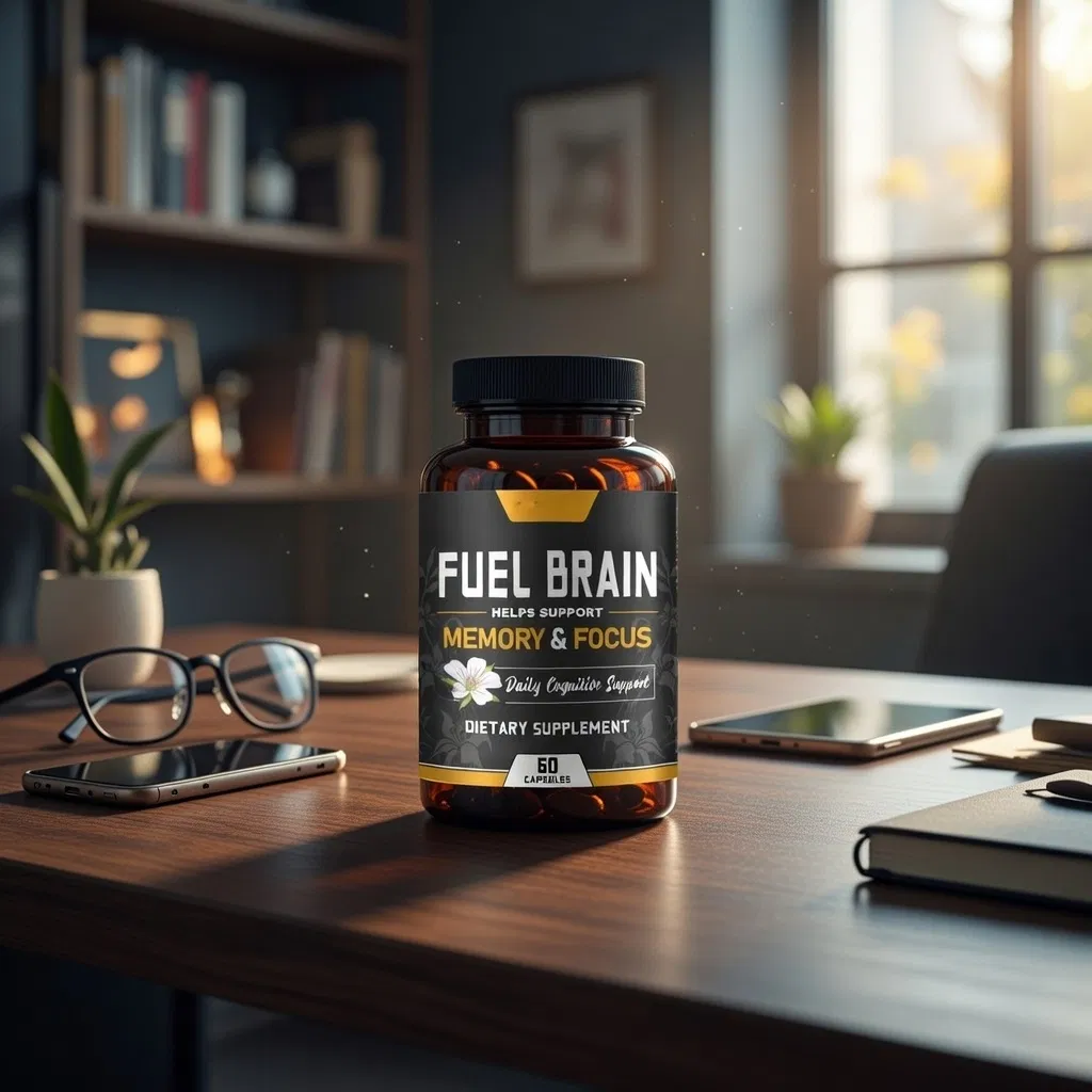 Fuel Brain Capsules Supports Memory Focus Daily Cognitive Dietary Supplement