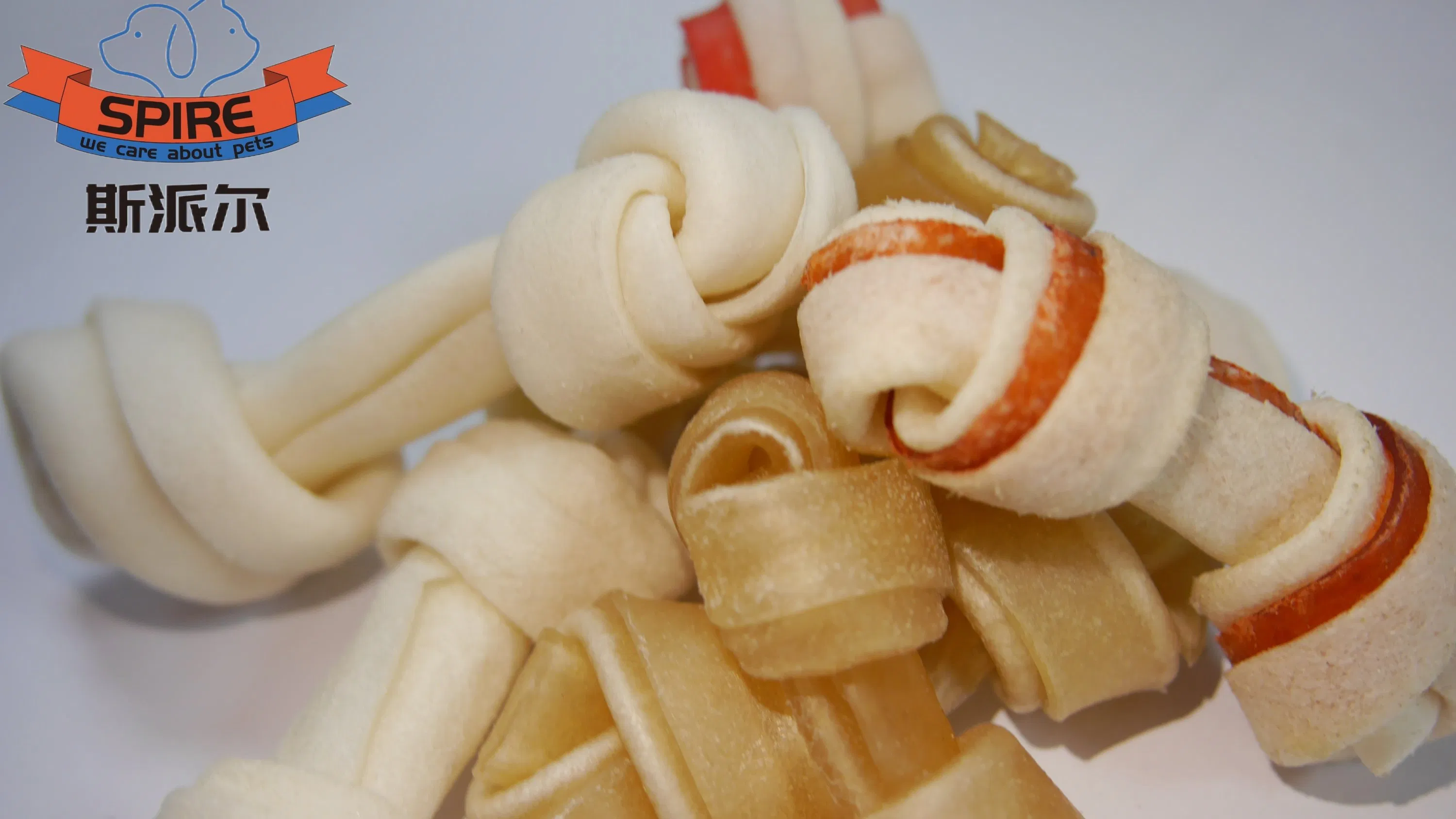 Pet Product Factory Natural Health Chew Beef Leather Knotted Bone Pet Treats