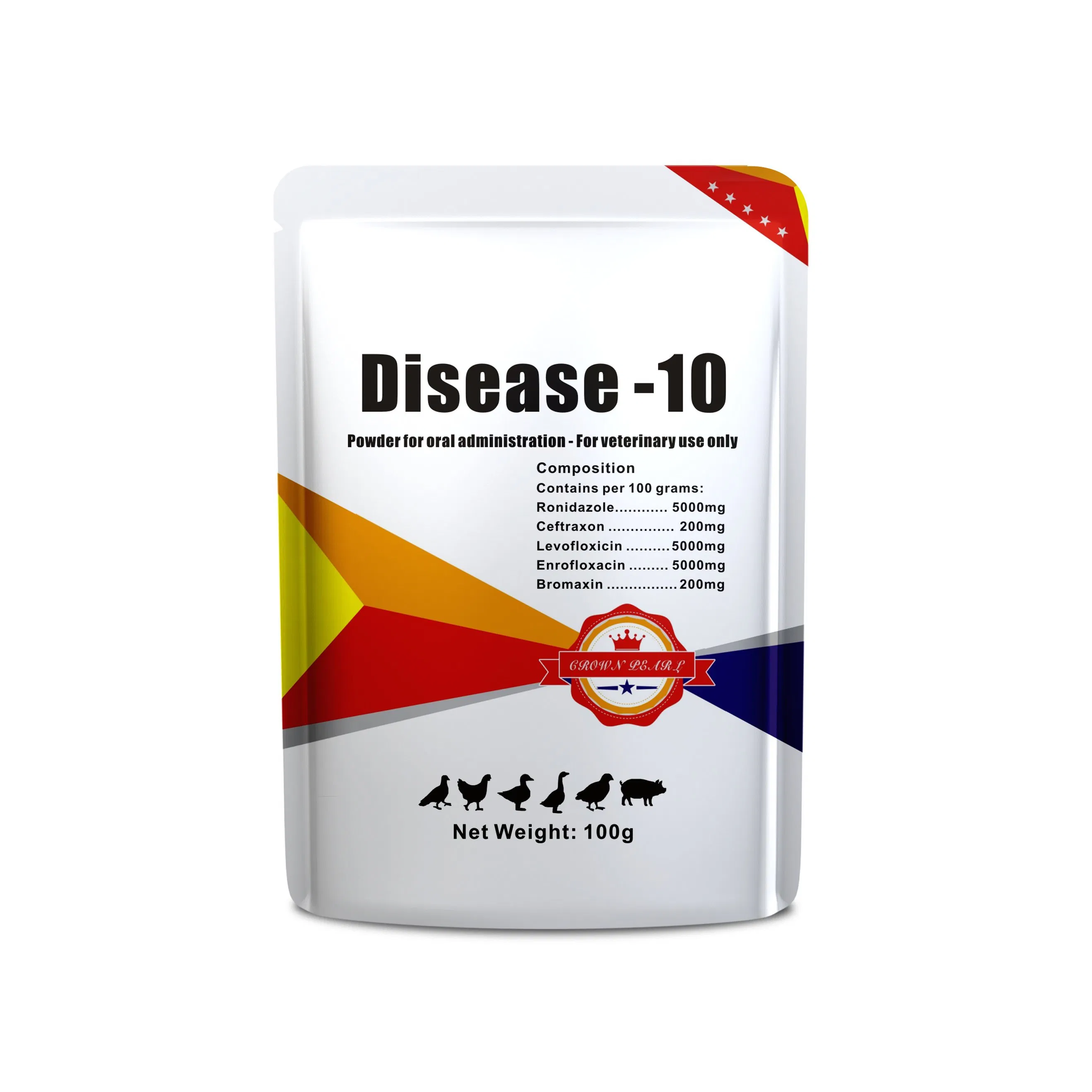 Veterinary Medicine Diease-10 Combination Ofsevera Antibiotics Severadiseases in One Treatment.
