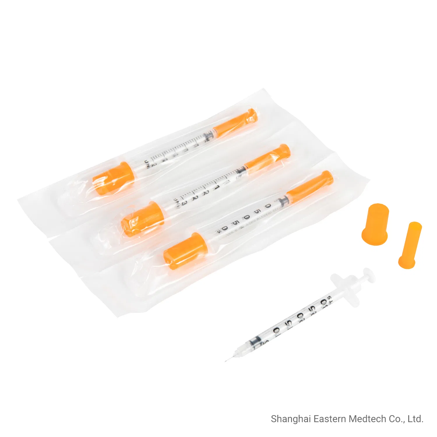 Medical Products Safety Professional High Quality with Fixed Needle 1ml Insulin Syringe