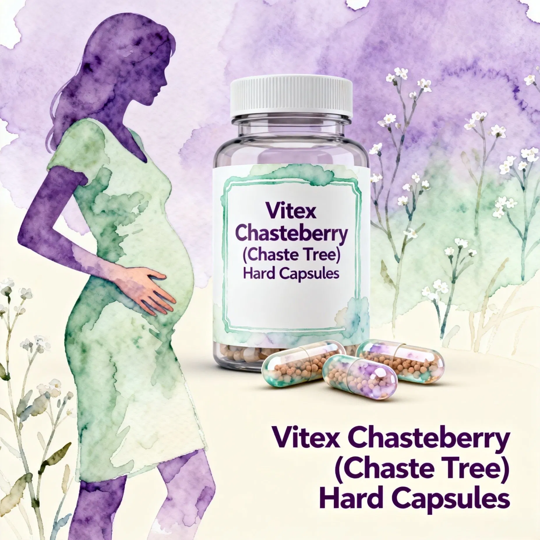 Black Cohosh and Red Clover Hard Capsules for Menopause Comfort &amp; Hormone Support