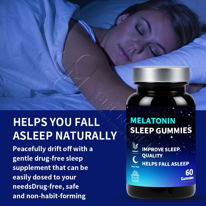 OEM Ashwagandha Melatonin Gummies Sleep Aids Supplements for Fast Sleeping