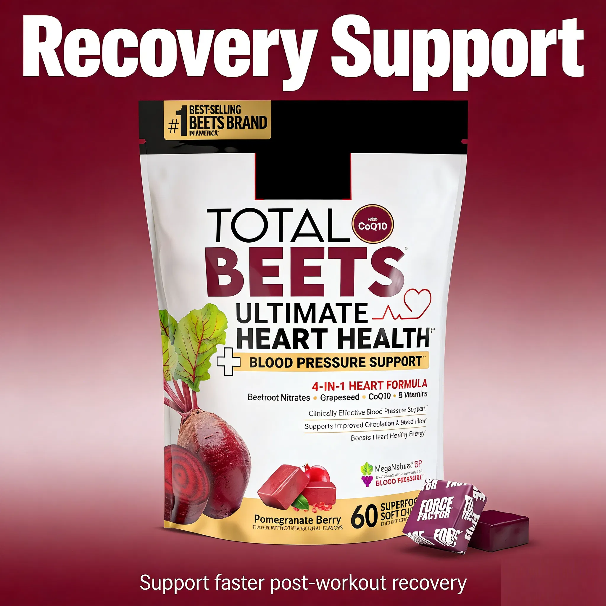 Supplement with Vegan Beet Root Gummies and Coenzyme Q10 Benefits