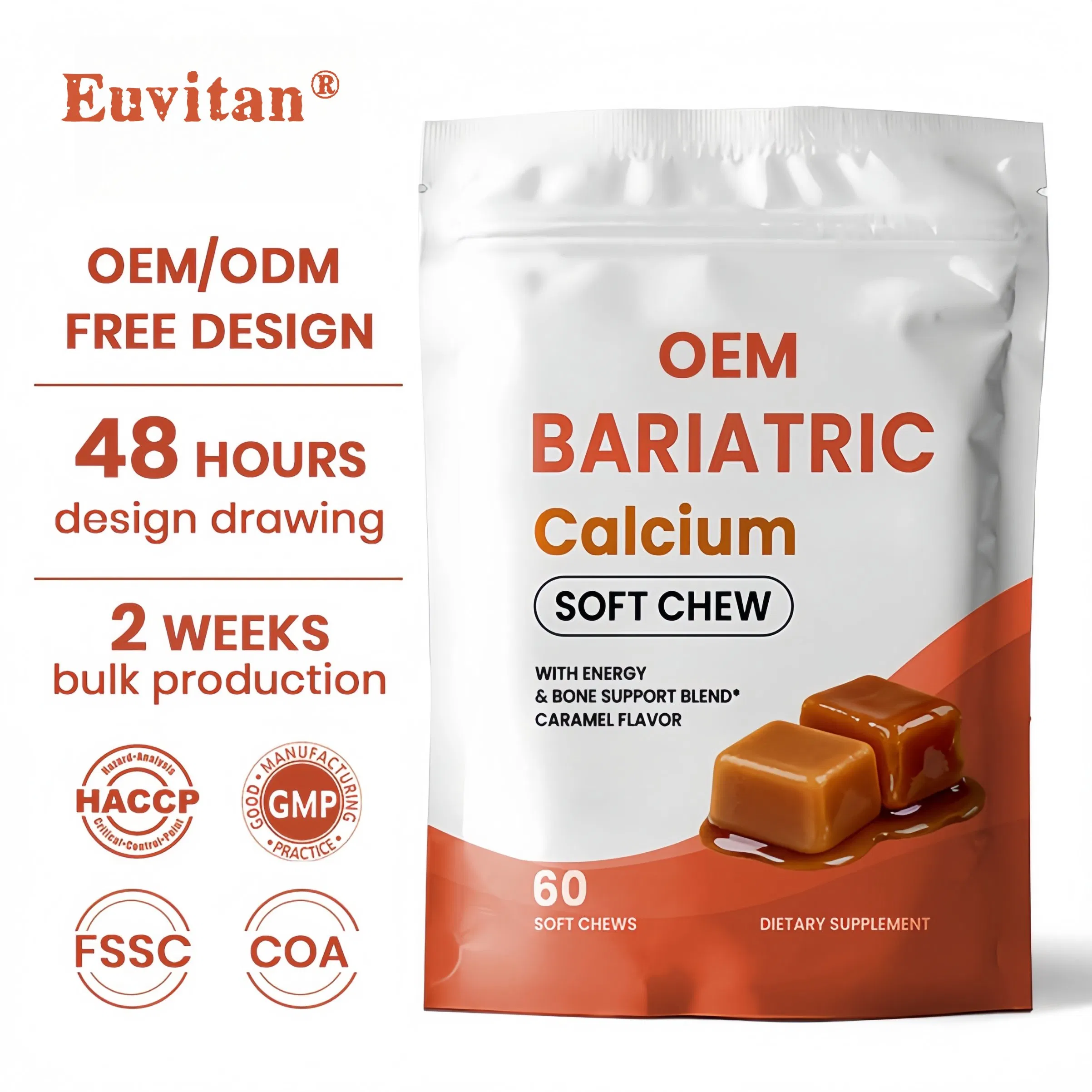 OEM Supplement for Adults 60 Count Beauty Dietary Supplement Boosting Calcium Soft Chews