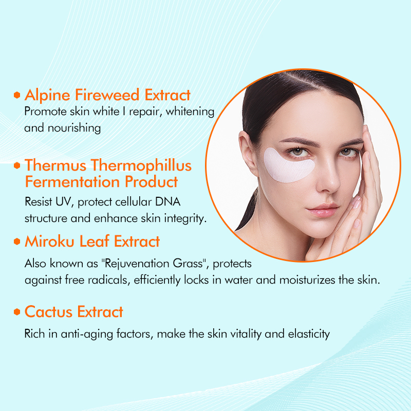 Custom Wholesale Smart Sensory Eye Sheet Mask Reduces Dark Circles Alleviates Puffiness Hydrates &amp; Moisturizes Improves Skin Elasticity Eye Care