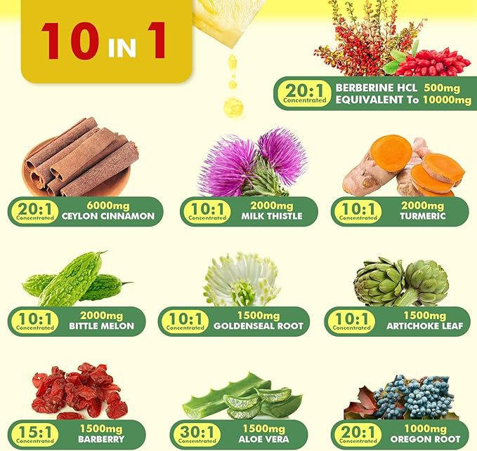 OEM Immune Boosting Berberine Hydrochloride Drops for Heart and Digestive Health