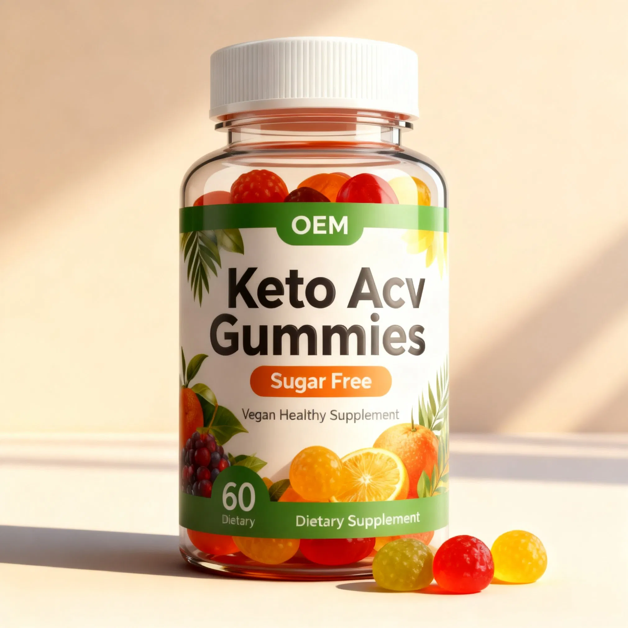Sugar Free Keto Apple Cider Vinegar Gummies Vegan Acv Weight Management Supplement OEM ODM Factory