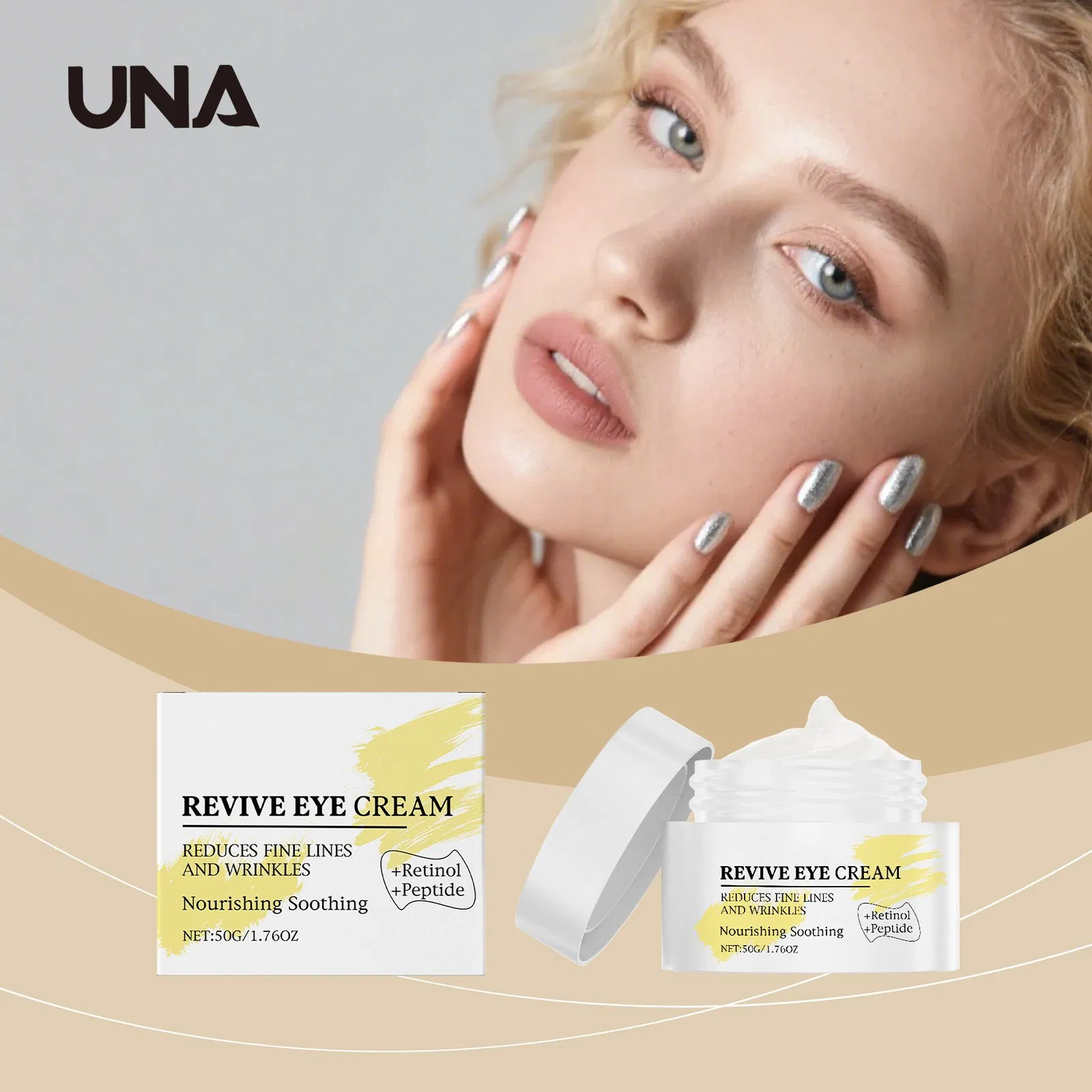 Nourishing Moisturizing Eye Cream - Gently Cares for Comfortable Eye Area Skin, Refined and Bright, Daily Eye Massage Cream