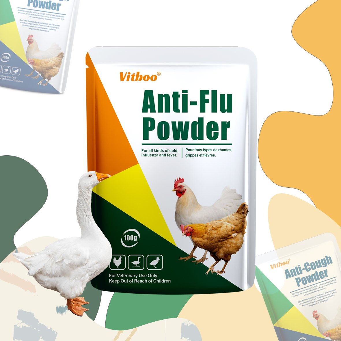 Anti-Flu Powder for Chicken Influenza Virus Poultry OEM Medicine Manufacture