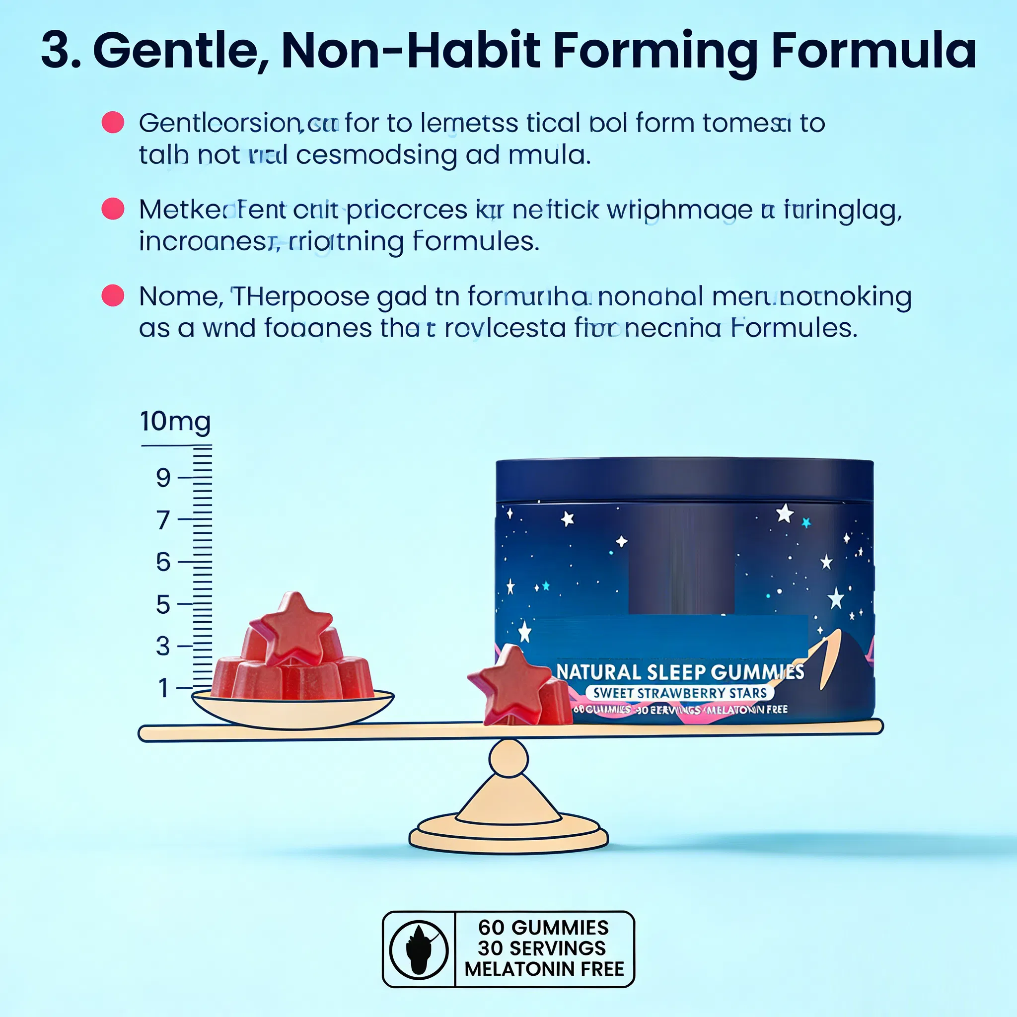 Sleep Melatonin Gummies - Vegan Dietary Supplement for Deep Sleep Support