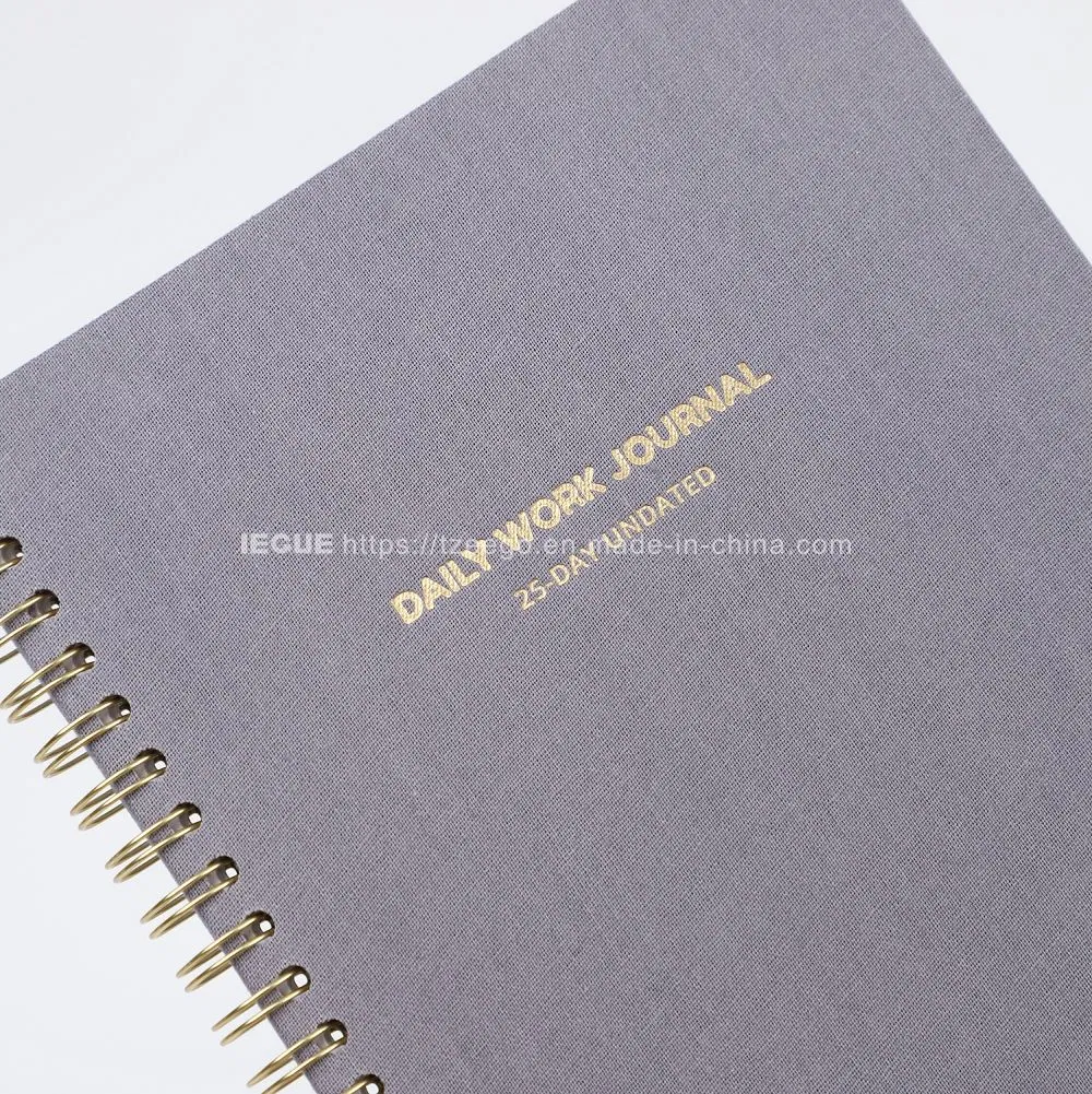 Original Gray Almond Black Pink Color Fabric Covers My Daily Self Care Journal Wellness Gratitution Mental Health Journal