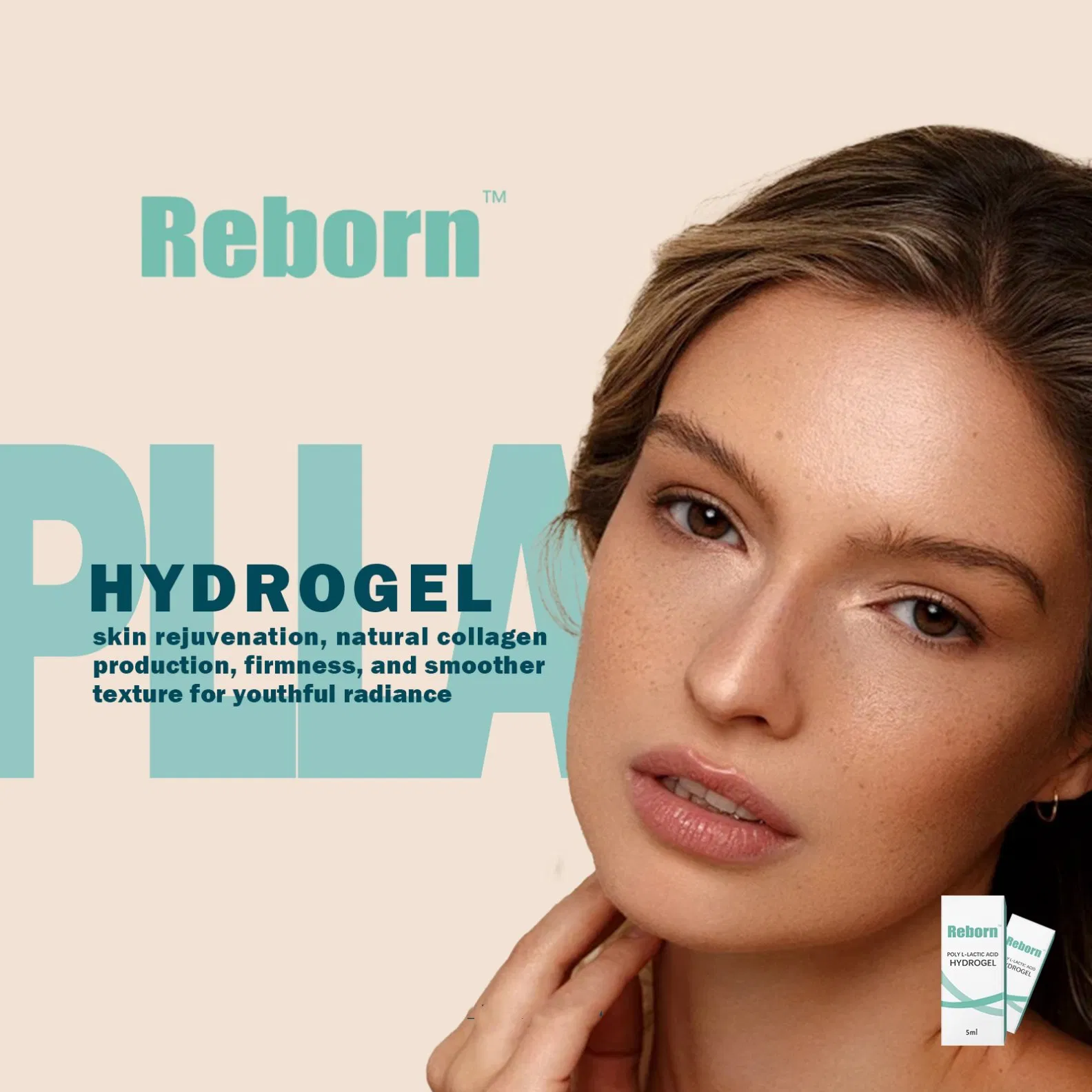 Mesotherapy Product Reborn Plla Hydrogel for Eyes Care Biostimulator 5ml Liquid Gel Results in 5-7 Days for Hydration and Skin Firmness