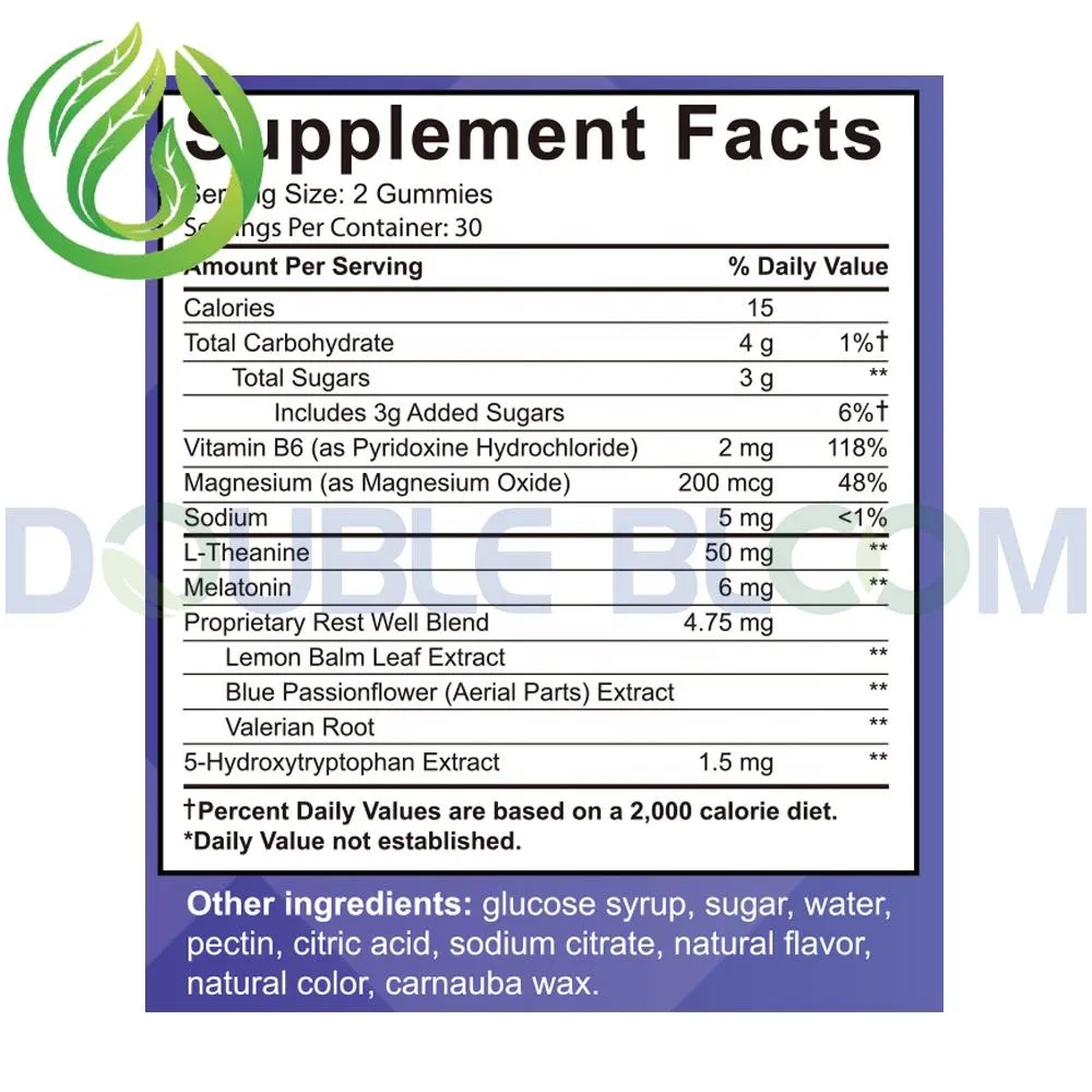 Vegan Melatonin Gummies Supplement Sleep Supplement Melatonin 1omg Dietary Natural Flavor