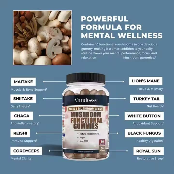 Private Label Immune Support Gummies for Adults Boosting Cognitive Function and Stress Relief