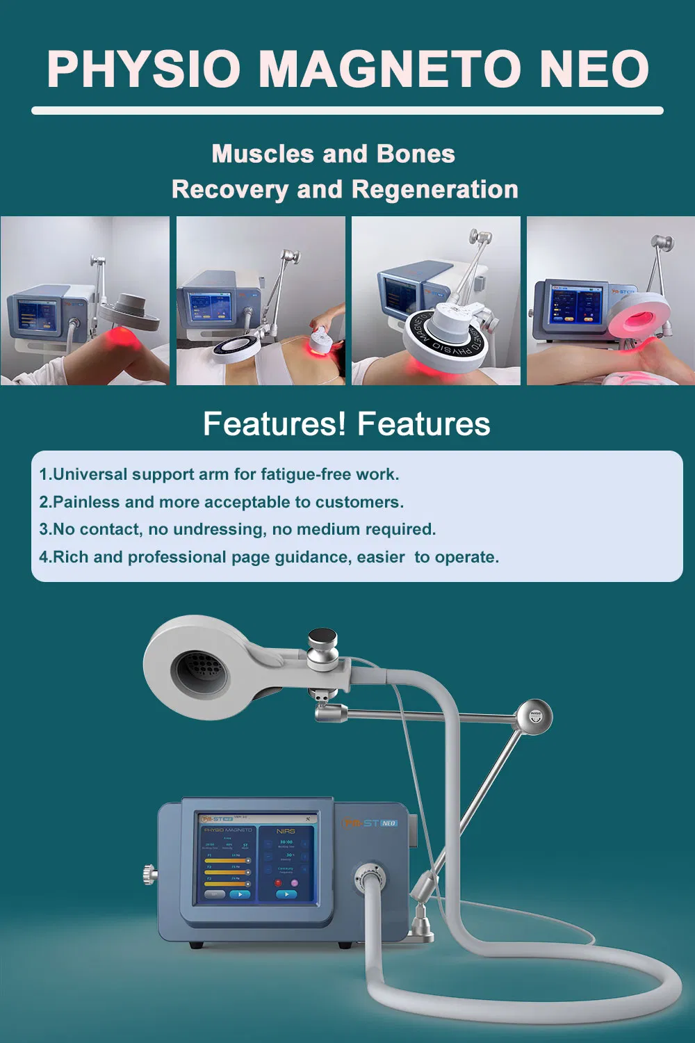 Quick Pain Relief Physiotherapy Device Laser Physio Magneto Pemf Pulse Magnetic Therapy Rehabilitation Medicine