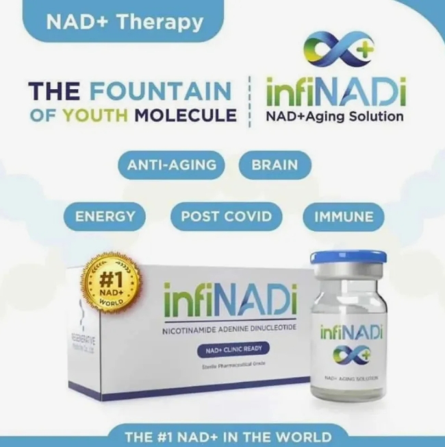 Most Popular Infinadi Nad + Powerful Anti-Aging, Brain Health, Metabolic Function, Immune Support and Improved Welfare Natural Therapy Has No Side Effects